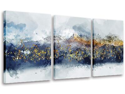 #ad Abstract Wall Art for Living RoomBlue Mountain Canvas Wall ArtAbstract Wate... $41.21