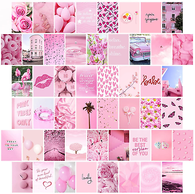 #ad #ad Pink Aesthetic Pictures Collage Kit for Wall Pink Room Wall Bedroom Dorm Decor $8.99