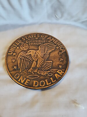 #ad Vintage United States of America One Dollar Wall Decor Trivet Ornate Collectible $9.95