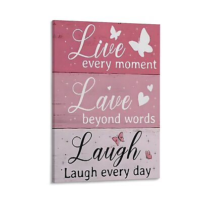 #ad Live Laugh Love Canvas Poster Landscaping Gift Art Modern Wall Art Home Decor $30.00