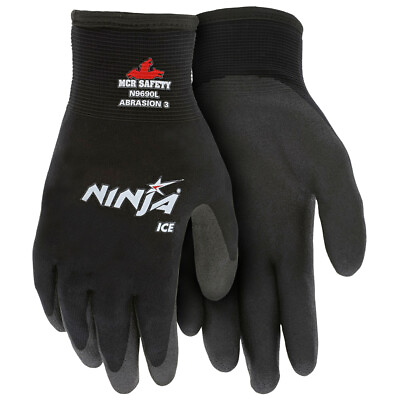 N9690 Ninja Ice Insulated Cold Weather Warm Winter Safety WORK GLOVES 1 PAIR $9.10
