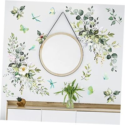 #ad Leaves Wall Decal Plant Wall Decals Peel and Stick Decals Rustic Vines Green $24.10