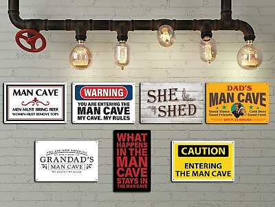 #ad #ad Tin Sign Wall Decor Funny Metal Signs Man Cave She Shed Garage Basement Men 12x8 $14.95