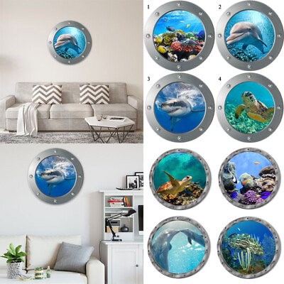#ad 3D Mirror Wall Stickers Decal DIY Fish PVC Mural Window Sticker Home Room Decor $2.37