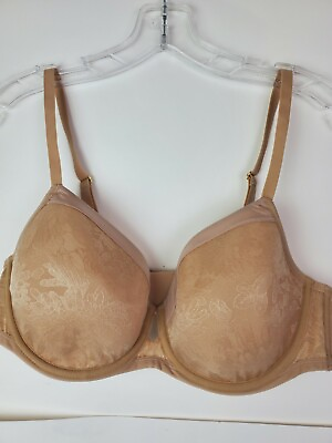 #ad Soma 40C Lightest Lift Modern Coverage Bra Floral Beige Nude Underwire GUC $20.70