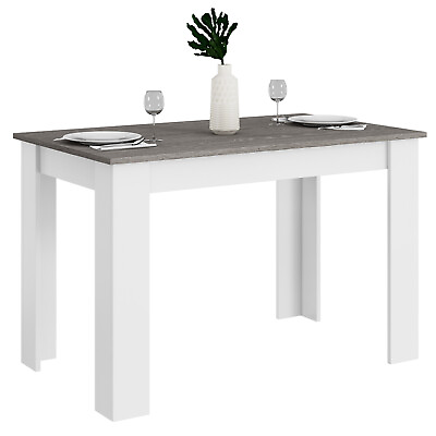 #ad Costway 47quot; Kitchen Dining Table Dining Table for Small Space Dark Gray $129.99