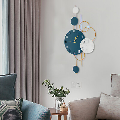 #ad #ad Nordic Wall Clock Watch Creative Living Room Silent Luxury Home Decor Wall Clock $51.87