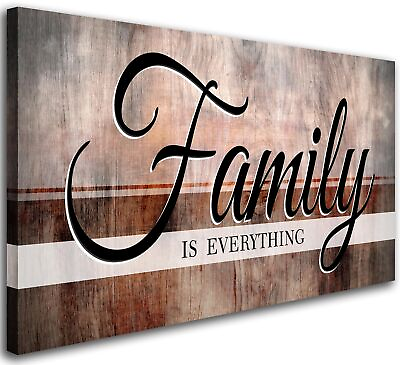 #ad Family is Everything Wall Decor Canvas Wall Art for Living Room Rustic Farmho... $98.89