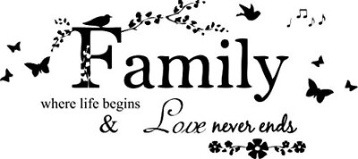 #ad Family Letter Quote Removable Vinyl Decal Art Mural Home Decor Wall Stickers $14.44