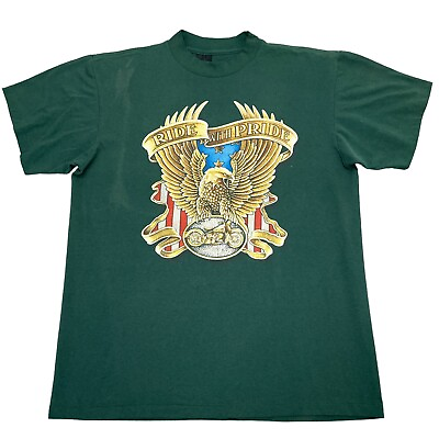 #ad Harley Davidson T shirt Vintage 3D Emblem Cornville AZ Single Stitch 21x28 M L $64.50