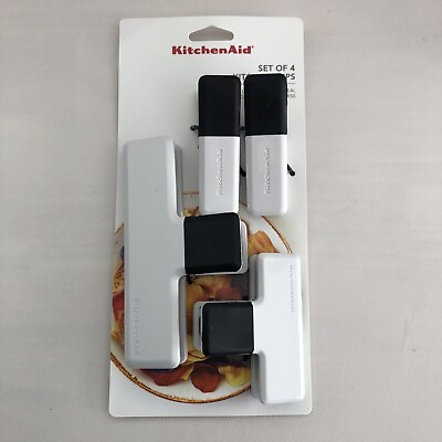 #ad New KitchenAid Four Piece White Strong Chip Kitchen Clips $24.80