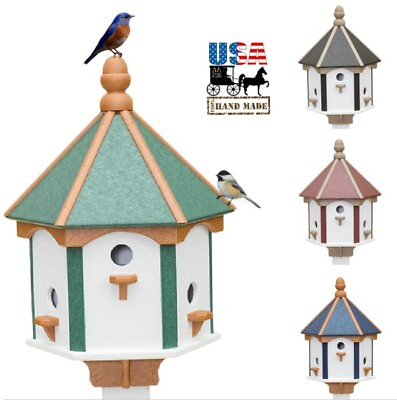 #ad #ad 6 ROOM CLASSIC BIRDHOUSE Amish Handmade Weatherproof Recycled Poly $269.97