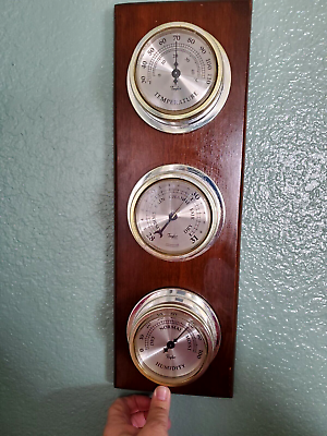 #ad Vintage Weather Wall Station Taylor Barometer Thermometer Humidity Good $30.00