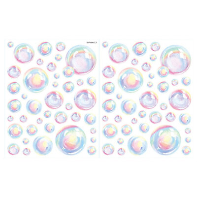 #ad Bubbles Bathroom Wall Art DIY Sticker Set Removable Decals $10.44