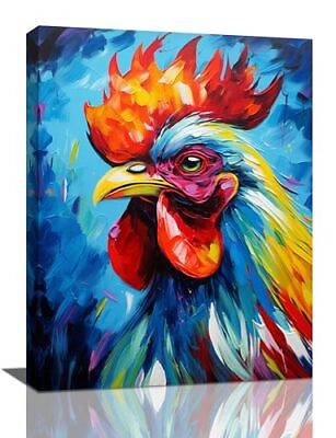 #ad Wall Art Rooster Pictures Wall Decor Canvas Print Painting Home 12quot;x16quot; Chicken $38.55
