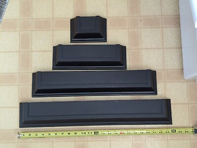 #ad 4pc Floating Decorative ShelvesIndoor Black Wall Shelf All Different Sizes $17.95
