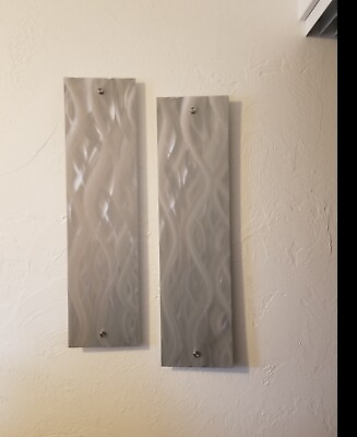 #ad #ad Metal Wall art abstract home decor outdoor panel set 30quot; bathroom bedroom patio $95.00