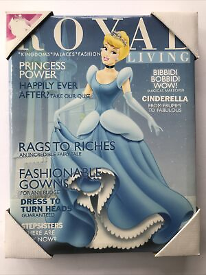 #ad Disney Princess Cinderella Royal Living Hanging Wall Decor Magazine Cover Art $12.71