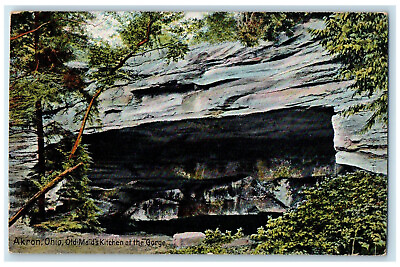 #ad c1910 Old Maid#x27;s Kitchen at the Gorge Akron Ohio OH Antique Unposted Postcard $9.95