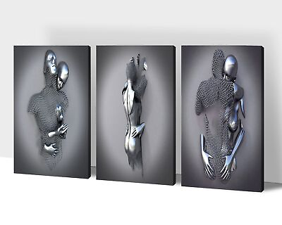 #ad #ad 3D Metal Effect Wall Art Love Heart Gray 3D Art Wall Silver 3D Art Wall Dec... $83.09
