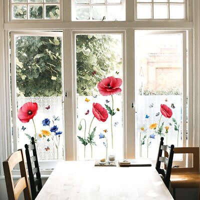 #ad Wall Decals Vinyl Stickers Removable Murals Flowers Theme $10.49