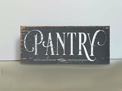 #ad #ad Pantry Wood Sign Rustic Farmhouse Style Shelf Sitter Rustic Decor 8x3quot; $12.50