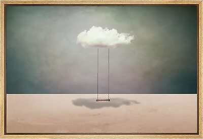 #ad Fantasy Cloud Swing Desert Wall Art Framed Canvas Print $72.59