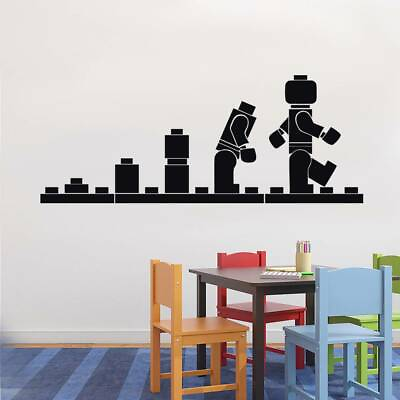 #ad LEGO EVOLUTION Decal WALL STICKER Home Decor Art Vinyl Stencil Kids ST54 $16.49