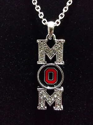 #ad OSU Ohio State University Buckeyes MOM Necklace 8quot; Chain 345 $9.99