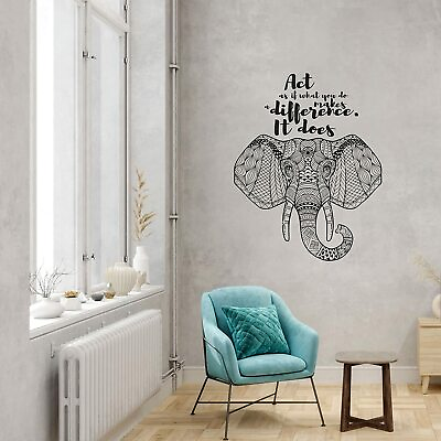 #ad Difference Elephant Quote Animal Wall Art Stickers for Kids Home Room Decals $14.00