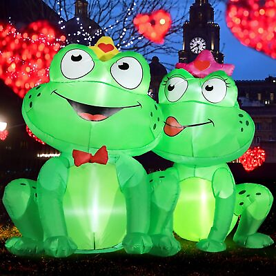 #ad #ad 5 Ft Frog Couple Valentines Day Inflatable Outdoor Decoration For Home Clearance $43.53