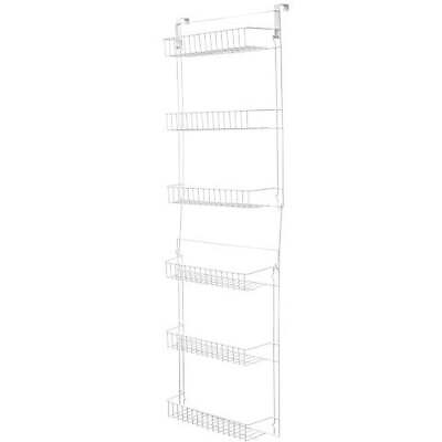 #ad 6 Tier Adjustable Over the Door Organizer for Kitchen White $20.36