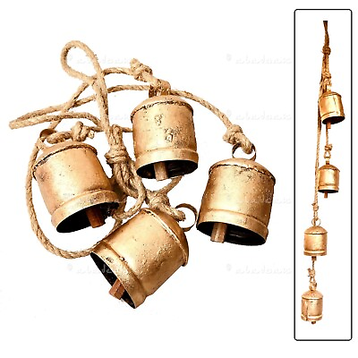 #ad Handmade Bells Decorative Tin Metal Craft Bells Vintage Shabby Chic Home Decor $49.50
