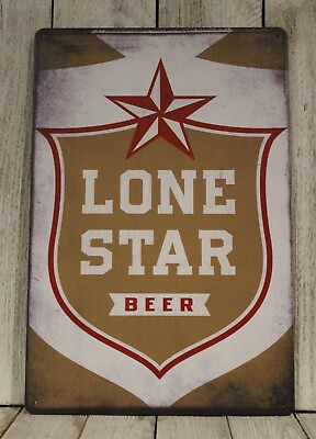 #ad #ad Lone Star Texas Beer Tin Metal Sign Bar Restaurant Rustic Vintage Ad Style $11.97