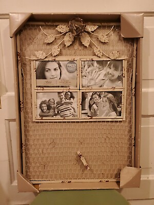 NEW Chicken Wire Country Decor Wall or Shelf Picture Frame by Fetco Decor 22x16 $25.00