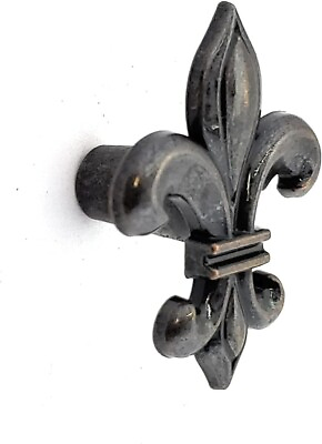 #ad Fleur de lis Cabinet Knobs Pull Home Decor Metal with Oil Rubbed Bronze Finish $3.25