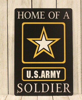 #ad Home of a U.S United States Army Soldier Tin Metal Sign Poster Rustic Style XZ $10.97