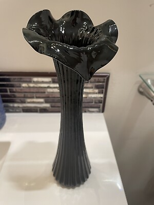 #ad Mid Century Modern Vase Black $40.00