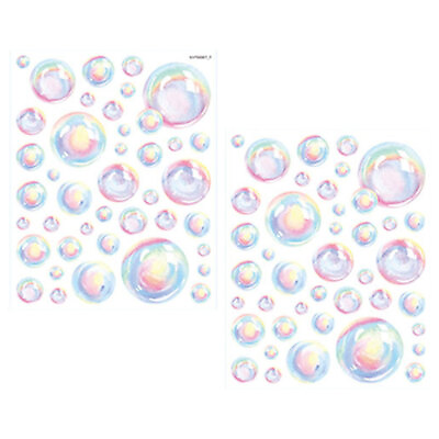#ad Bubbles Bathroom Wall Art DIY Sticker Set $10.24