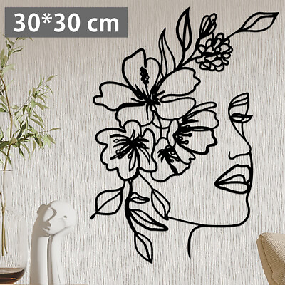 #ad Metal Line Art Wall Decoration Metal Wall Art Abstract Woman Face Wall Art · .c $11.79