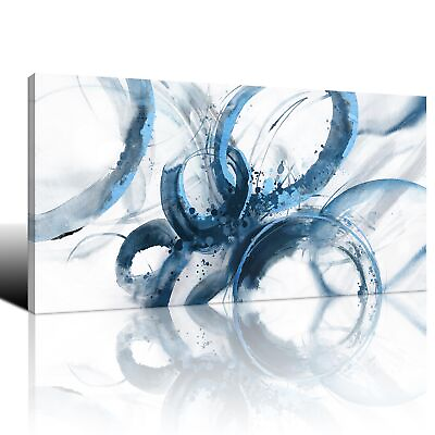 #ad Blue Wall Art Abstract Wall Decor Pictures for Living Room Wall Decoration Pr... $69.47