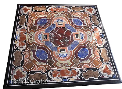 #ad Square Marble Kitchen Table Top Inlaid with Unique Pattern Dining Table for Home $1793.70