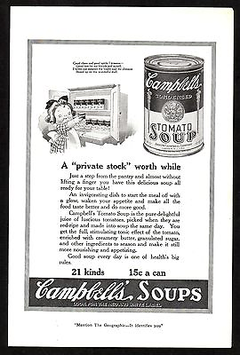 #ad 1920s Vintage Campbells Soup Kid Grace Drayton Art Deco Kitchen Decor Print Ad b $29.98