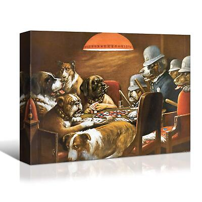 #ad Dogs Poker Series CanvasCoolidge Reproduction Giclee Print Modern Decor $99.99