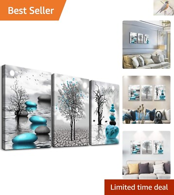 #ad Black and White Canvas Wall Art Modern 3 Piece Framed Prints Inspirationa... $57.97