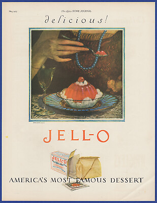 #ad Vintage 1925 JELL O Food Dessert Kitchen Art Decor 20#x27;s Print Ad $12.71