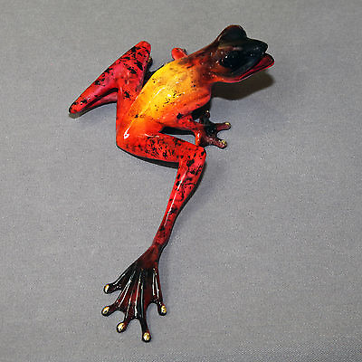 #ad Bronze Frog Figurine Sculpture Statue Amphibian Art Signed Numbered Limited Edit $490.00