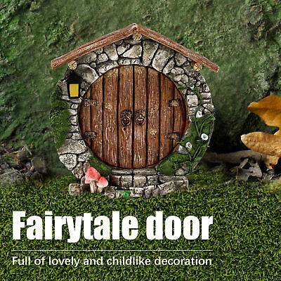 6Pcs Miniature Fairy Garden Door Outdoor Yard Garden Gnome Wall amp; Trees Decor $9.56