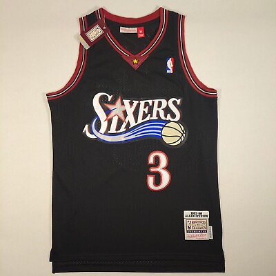 #ad Allen Iverson Jersey #3 97 98 Season Retro Black Embroidery $42.80