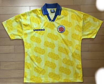 #ad #ad Umbro Colombia National Team Uniform 1994 Yellow Size M Jersey Home Model Rare $255.00